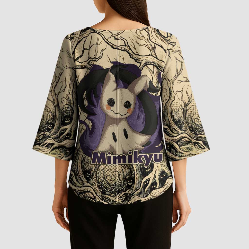 Mimikyu Forest Shadows Kimono Sleeve Blouse Mimikyu’s Curse - Shadows Beneath the Mask