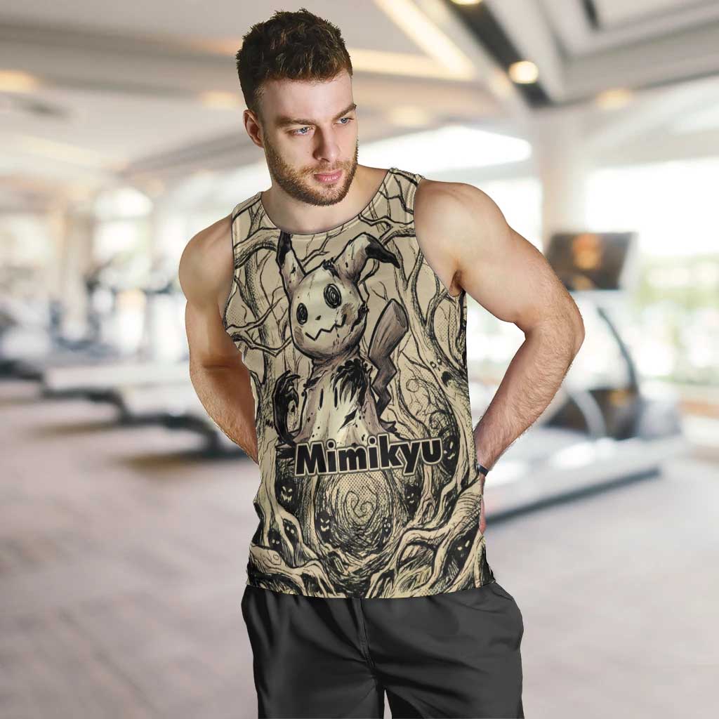 Mimikyu Forest Shadows Men Tank Top Mimikyu’s Curse - Shadows Beneath the Mask