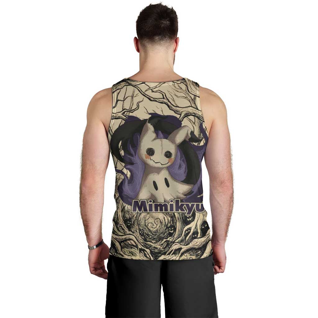 Mimikyu Forest Shadows Men Tank Top Mimikyu’s Curse - Shadows Beneath the Mask