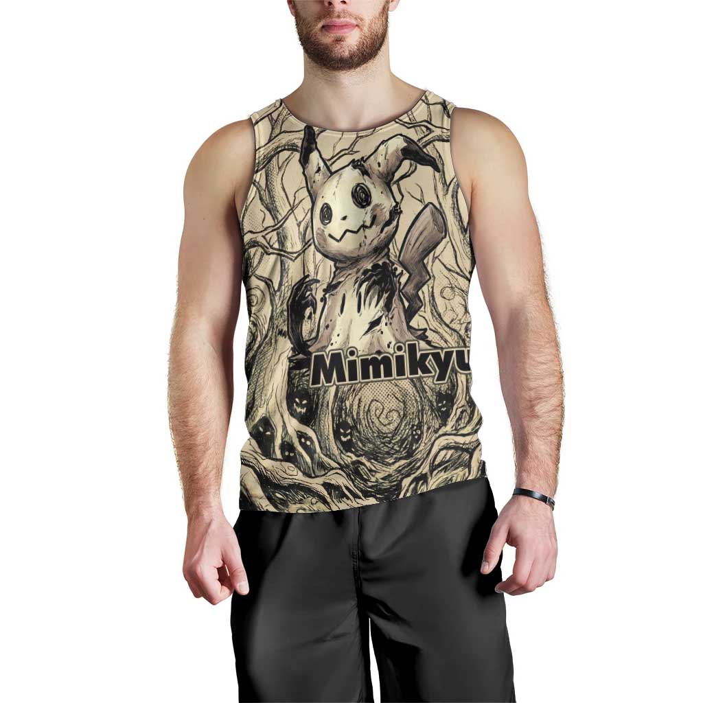 Mimikyu Forest Shadows Men Tank Top Mimikyu’s Curse - Shadows Beneath the Mask