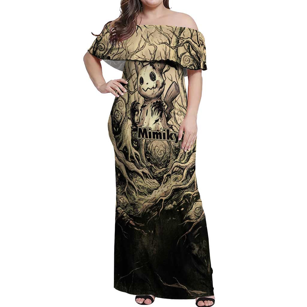 Mimikyu Forest Shadows Off Shoulder Maxi Dress Mimikyu’s Curse - Shadows Beneath the Mask