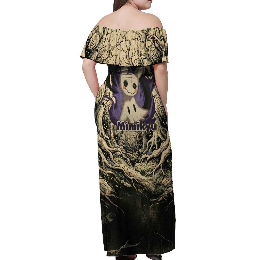 Mimikyu Forest Shadows Off Shoulder Maxi Dress Mimikyu’s Curse - Shadows Beneath the Mask