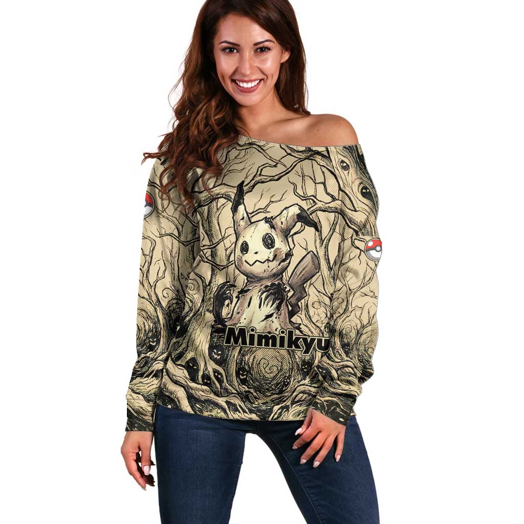 Mimikyu Forest Shadows Off Shoulder Sweater Mimikyu’s Curse - Shadows Beneath the Mask