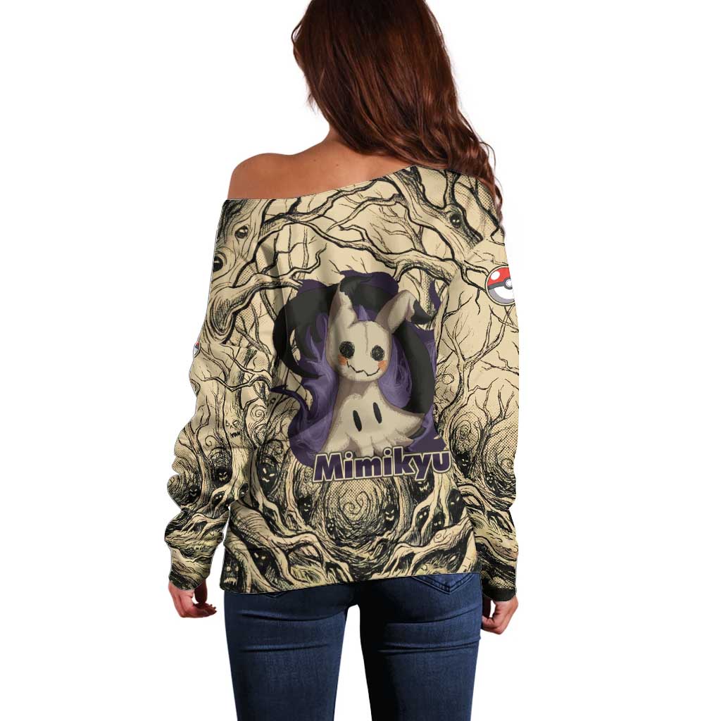 Mimikyu Forest Shadows Off Shoulder Sweater Mimikyu’s Curse - Shadows Beneath the Mask