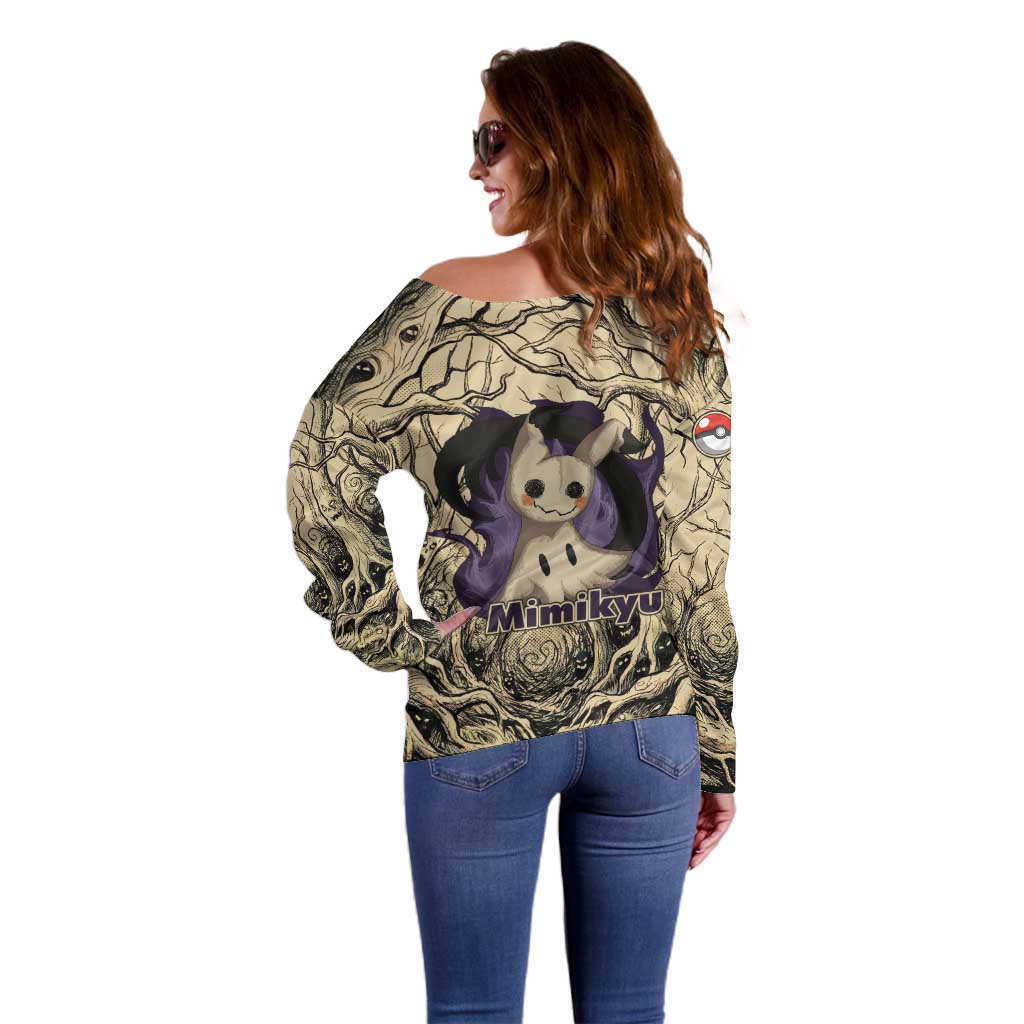 Mimikyu Forest Shadows Off Shoulder Sweater Mimikyu’s Curse - Shadows Beneath the Mask