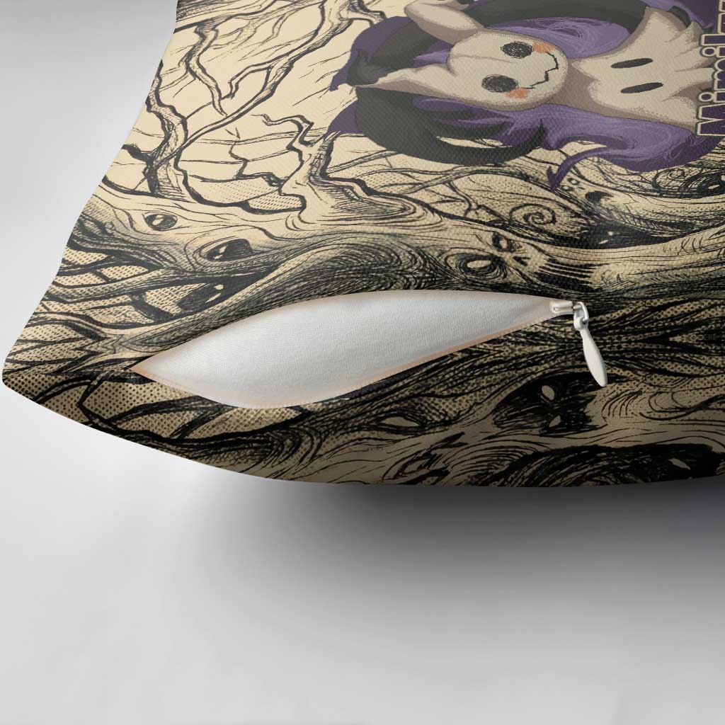 Mimikyu Forest Shadows Pillow Cover Mimikyu’s Curse - Shadows Beneath the Mask