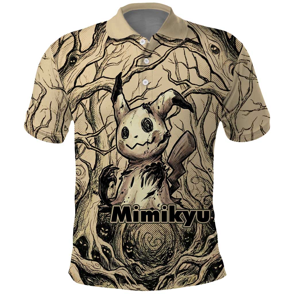 Mimikyu Forest Shadows Polo Shirt Mimikyu’s Curse - Shadows Beneath the Mask