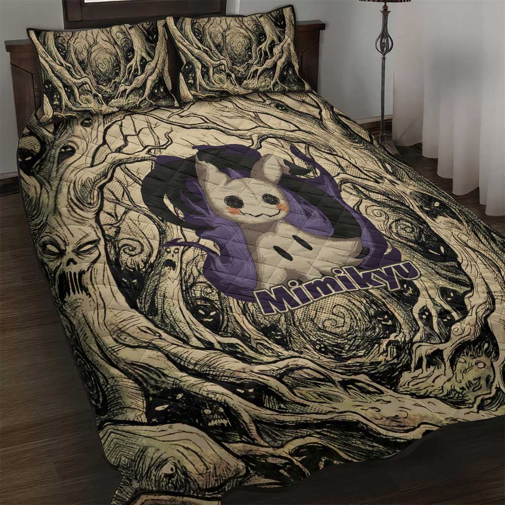 Mimikyu Forest Shadows Quilt Bed Set Mimikyu’s Curse - Shadows Beneath the Mask