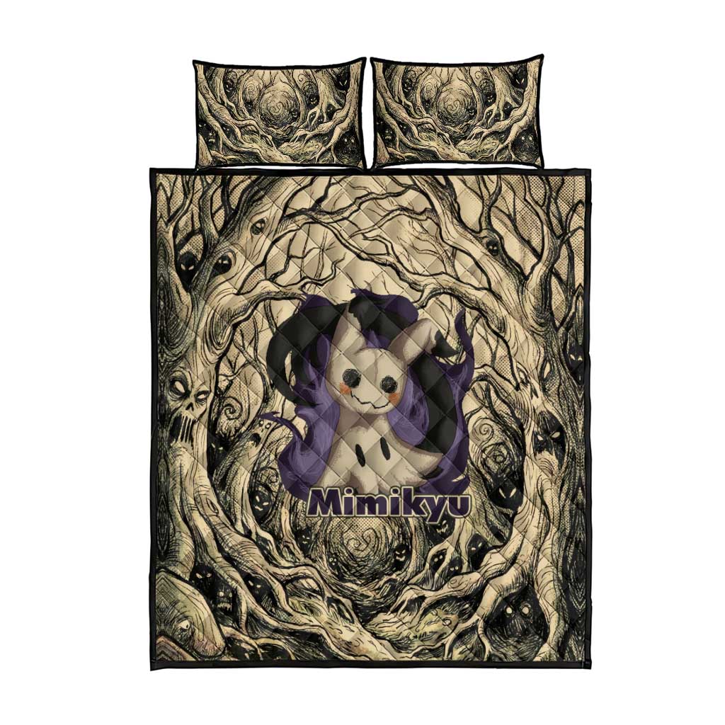 Mimikyu Forest Shadows Quilt Bed Set Mimikyu’s Curse - Shadows Beneath the Mask