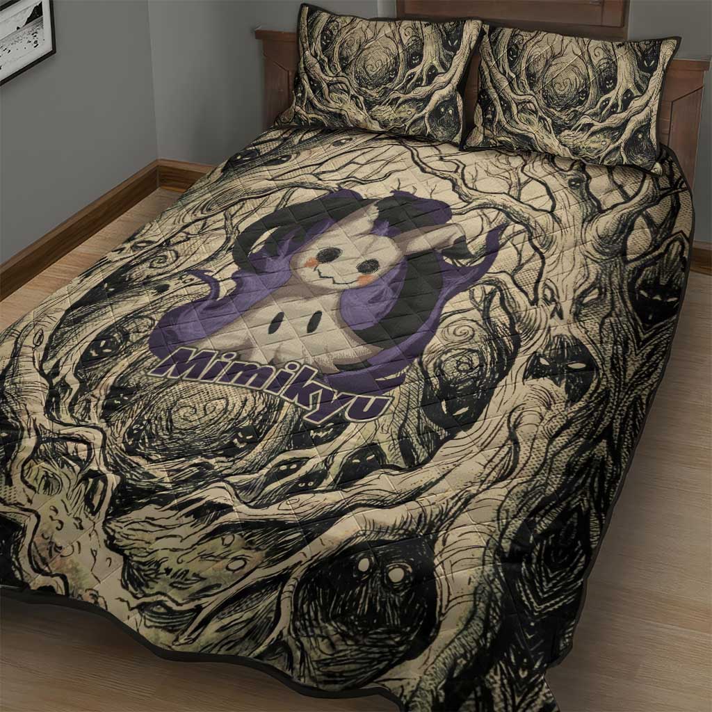 Mimikyu Forest Shadows Quilt Bed Set Mimikyu’s Curse - Shadows Beneath the Mask