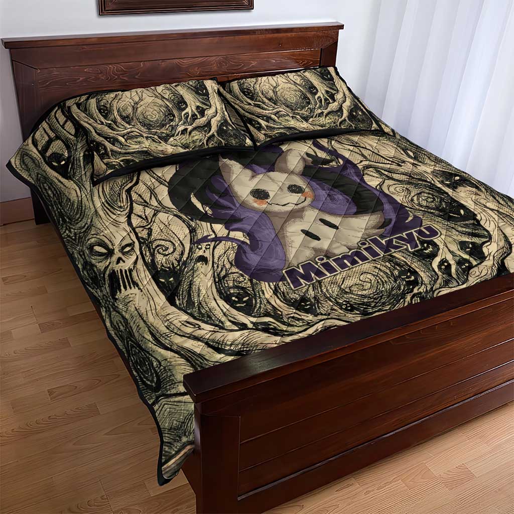 Mimikyu Forest Shadows Quilt Bed Set Mimikyu’s Curse - Shadows Beneath the Mask
