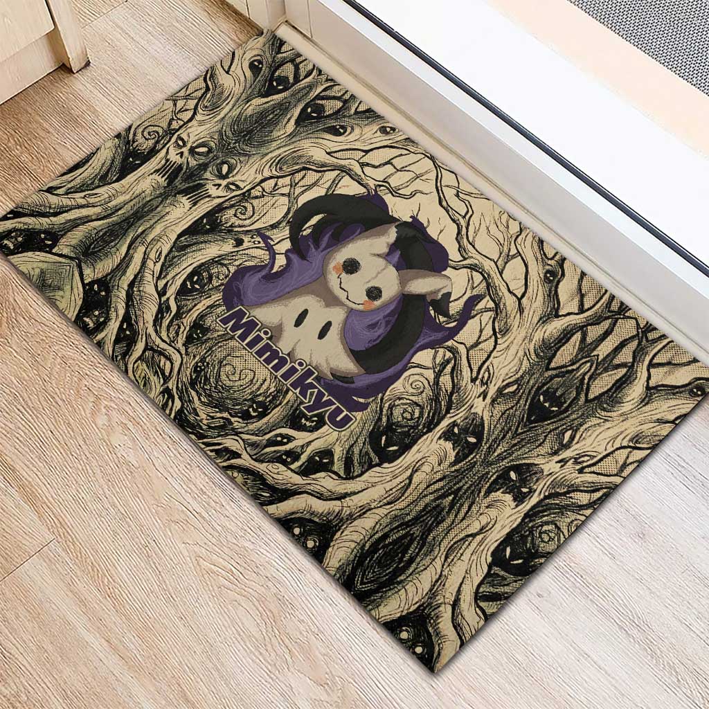 Mimikyu Forest Shadows Rubber Doormat Mimikyu’s Curse - Shadows Beneath the Mask