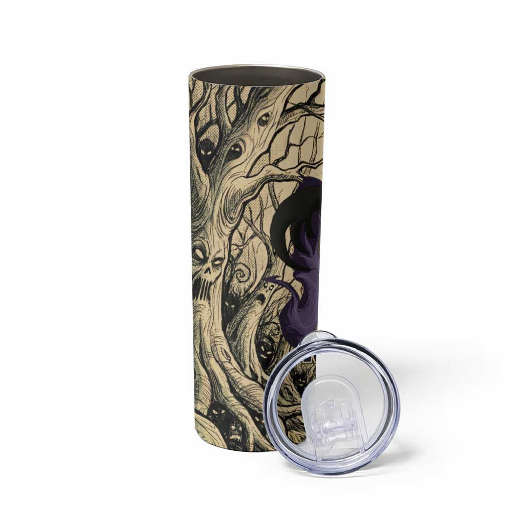Mimikyu Forest Shadows Skinny Tumbler Mimikyu’s Curse - Shadows Beneath the Mask
