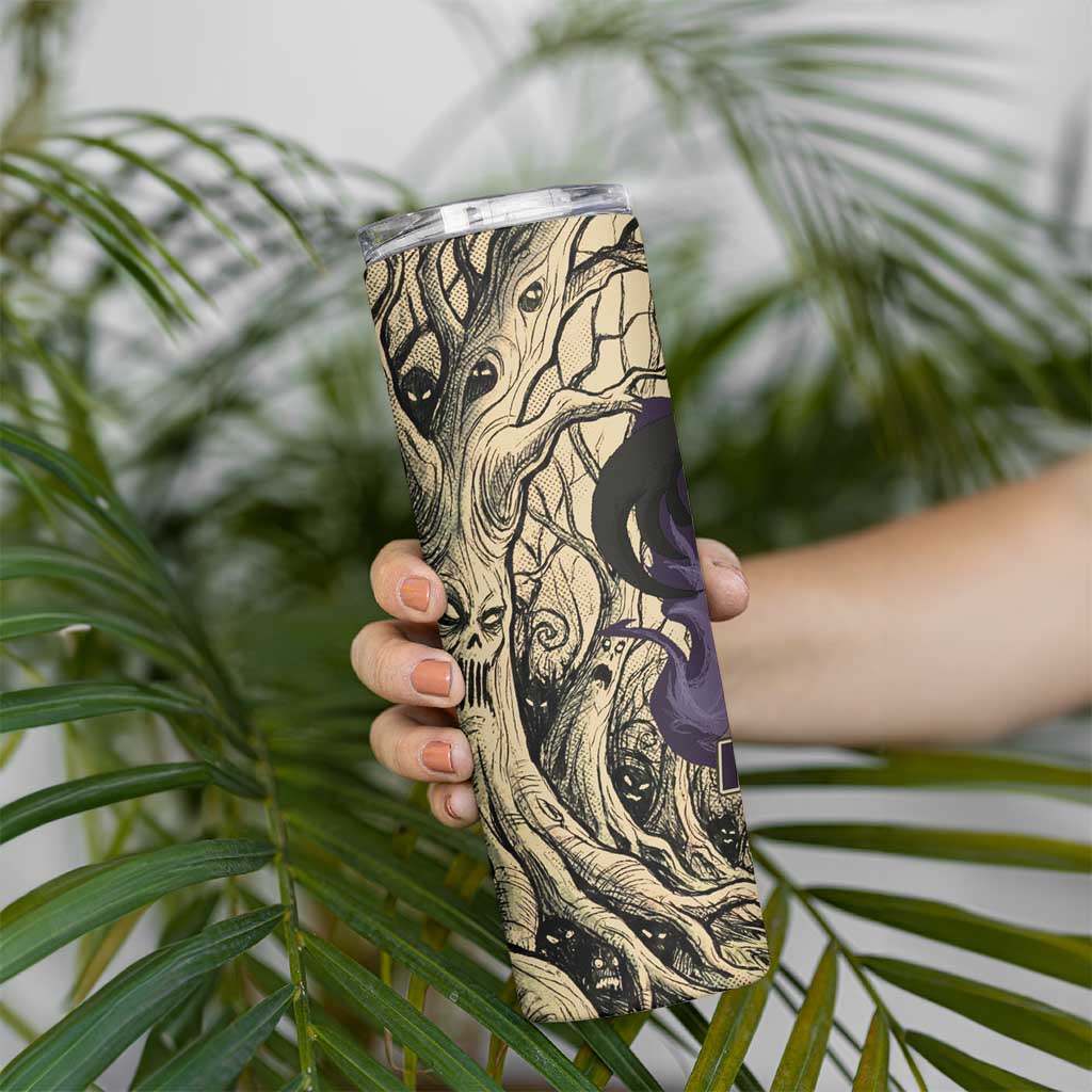 Mimikyu Forest Shadows Skinny Tumbler Mimikyu’s Curse - Shadows Beneath the Mask