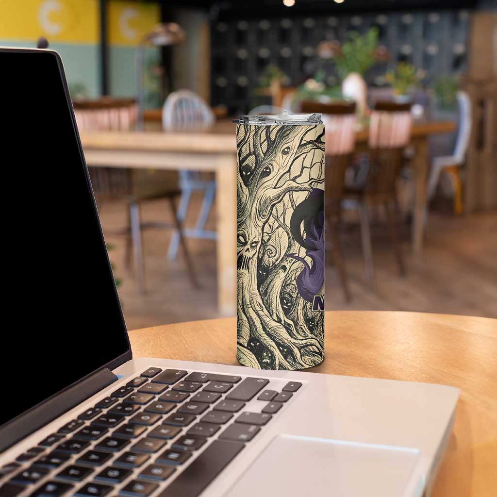Mimikyu Forest Shadows Skinny Tumbler Mimikyu’s Curse - Shadows Beneath the Mask