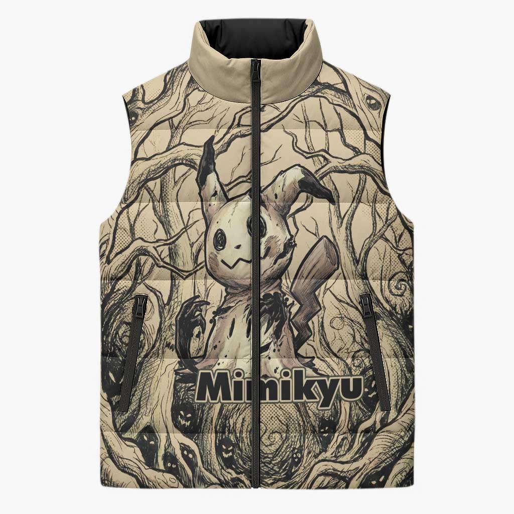 Mimikyu Forest Shadows Sleeveless Puffer Jacket Mimikyu’s Curse - Shadows Beneath the Mask