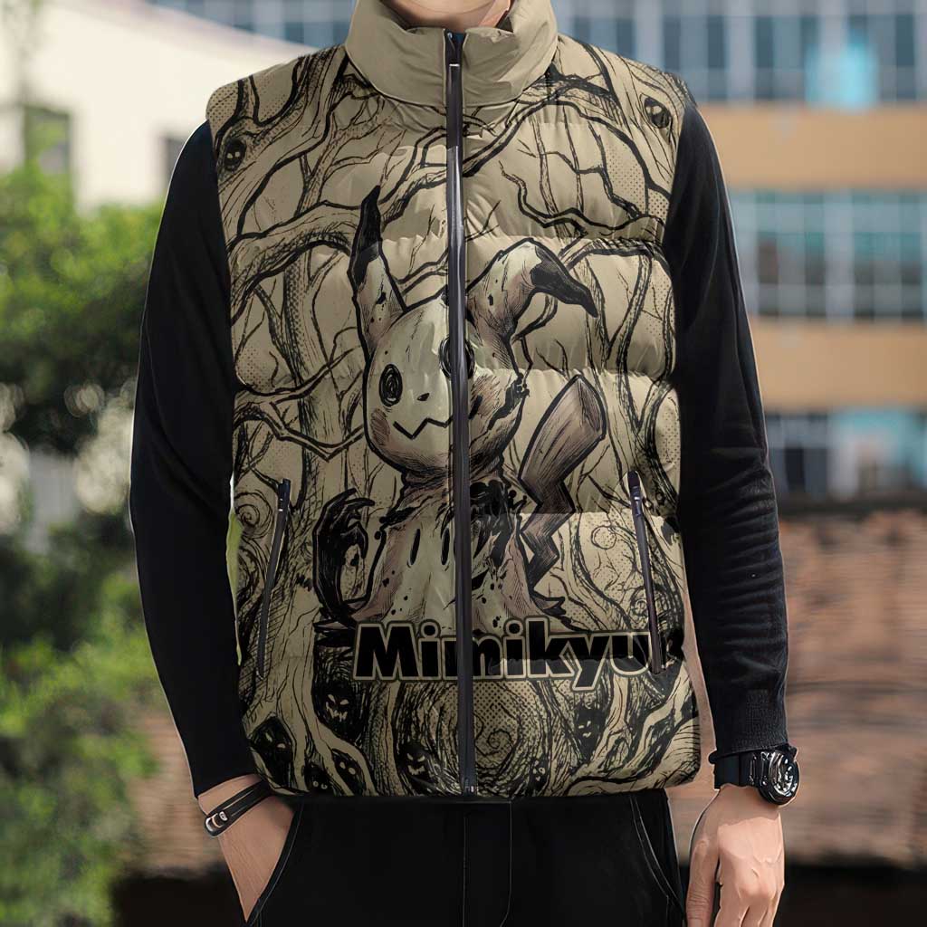 Mimikyu Forest Shadows Sleeveless Puffer Jacket Mimikyu’s Curse - Shadows Beneath the Mask
