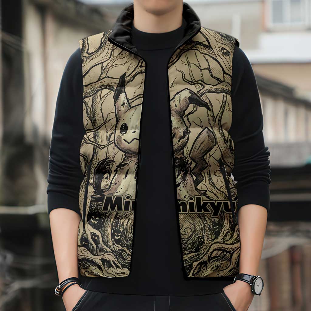 Mimikyu Forest Shadows Sleeveless Puffer Jacket Mimikyu’s Curse - Shadows Beneath the Mask