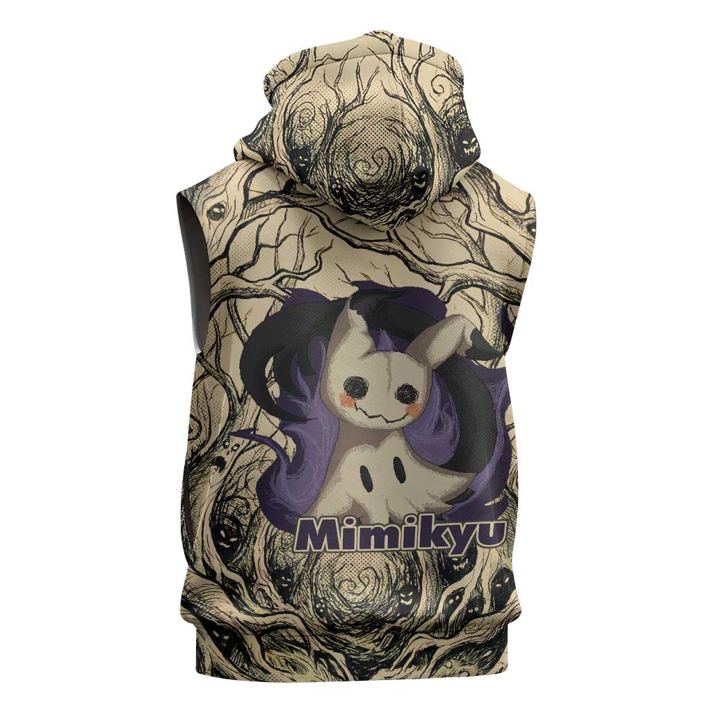 Mimikyu Forest Shadows Sleeveless Zip Hoodie Mimikyu’s Curse - Shadows Beneath the Mask