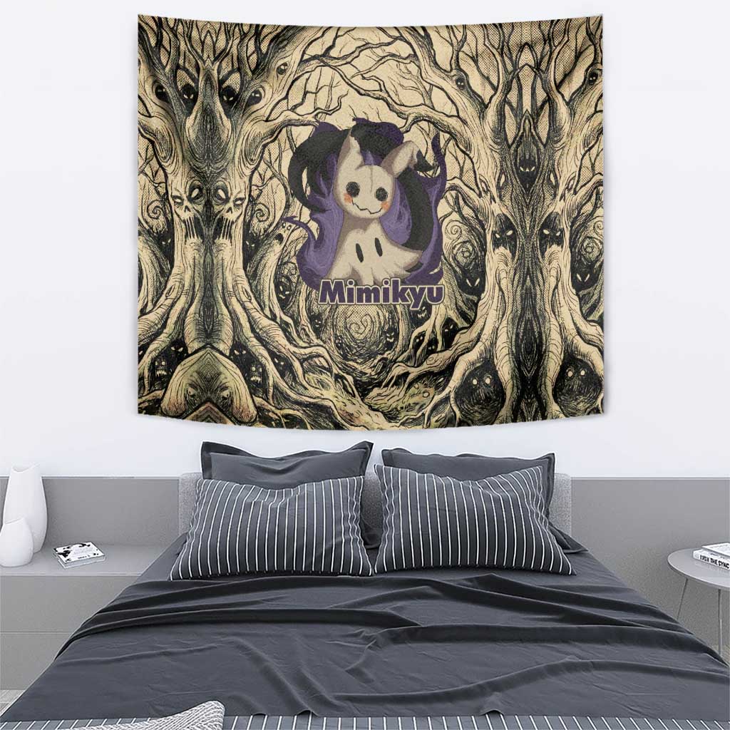 Mimikyu Forest Shadows Tapestry Mimikyu’s Curse - Shadows Beneath the Mask