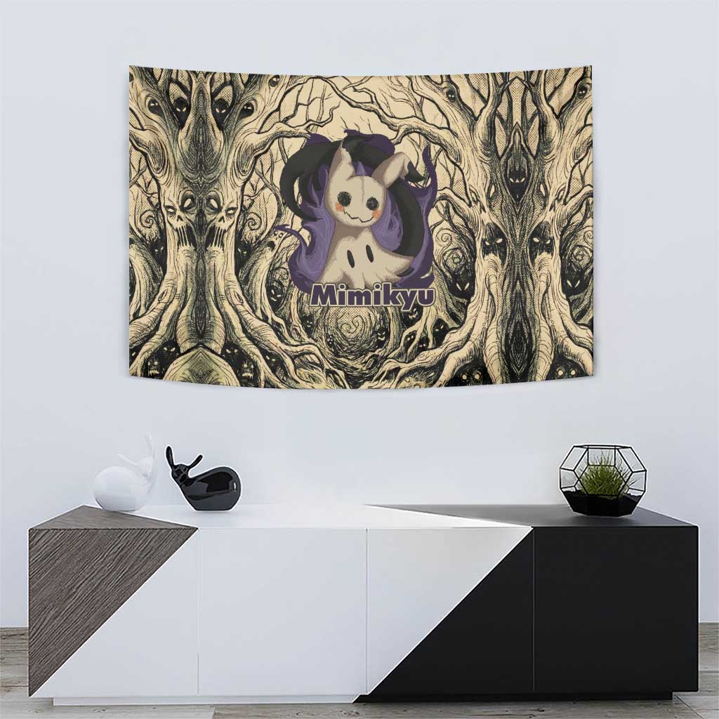 Mimikyu Forest Shadows Tapestry Mimikyu’s Curse - Shadows Beneath the Mask