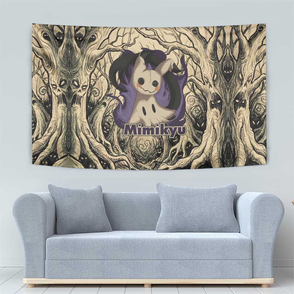 Mimikyu Forest Shadows Tapestry Mimikyu’s Curse - Shadows Beneath the Mask