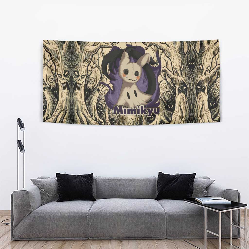 Mimikyu Forest Shadows Tapestry Mimikyu’s Curse - Shadows Beneath the Mask