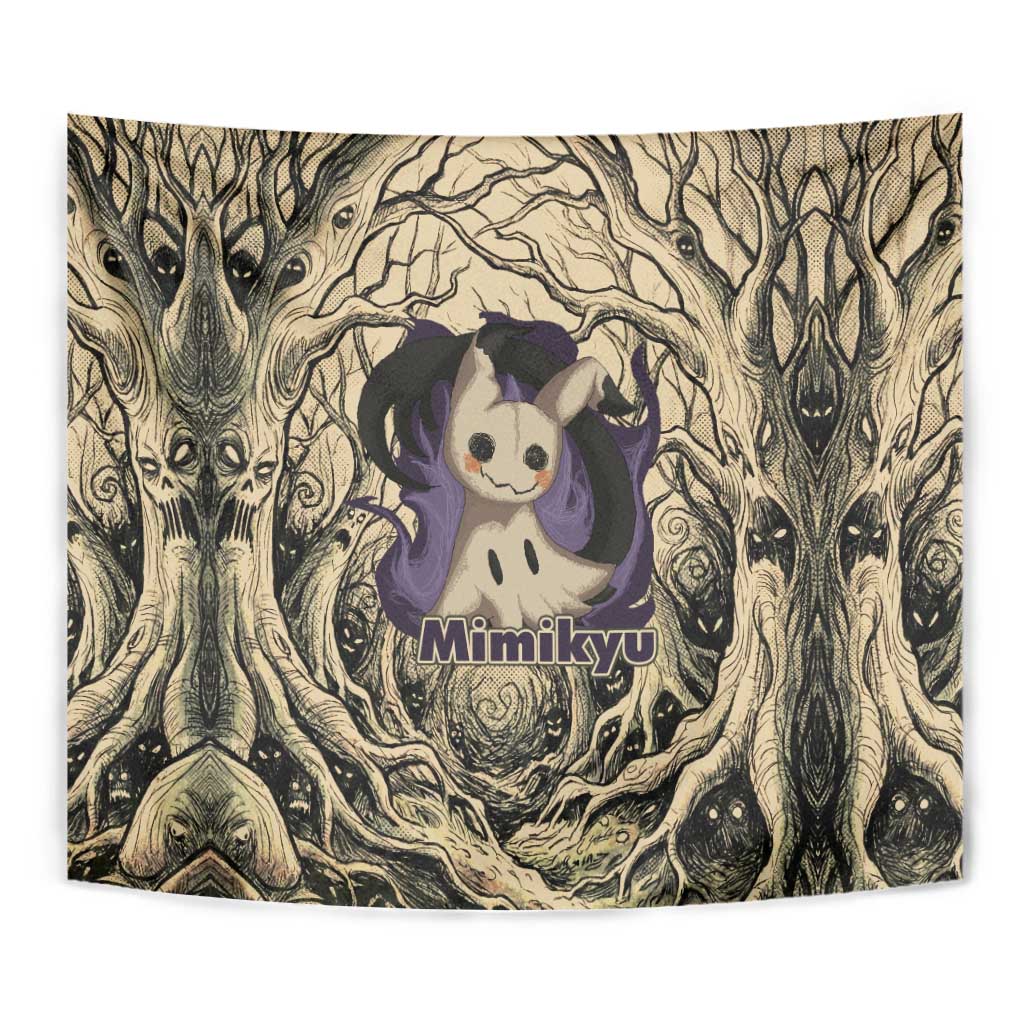 Mimikyu Forest Shadows Tapestry Mimikyu’s Curse - Shadows Beneath the Mask
