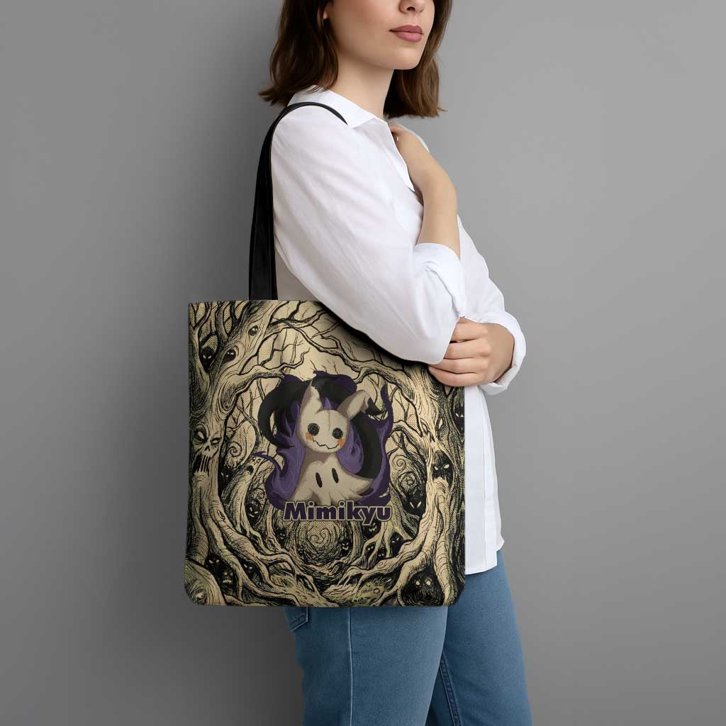 Mimikyu Forest Shadows Tote Bag Mimikyu’s Curse - Shadows Beneath the Mask