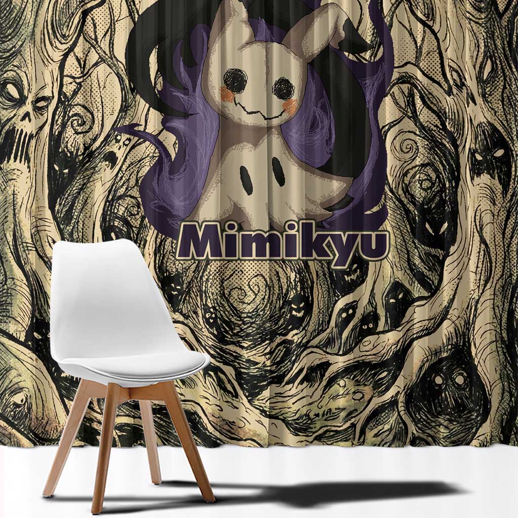 Mimikyu Forest Shadows Window Curtain Mimikyu’s Curse - Shadows Beneath the Mask