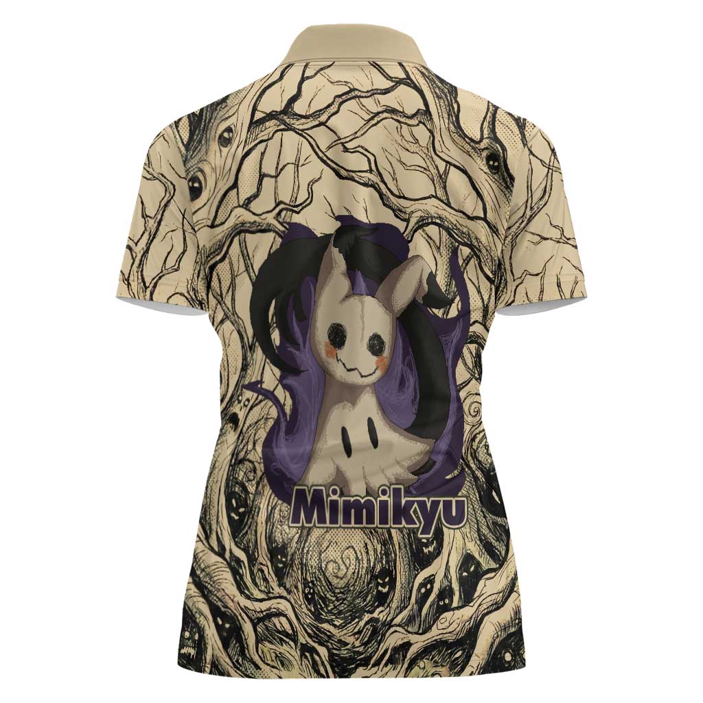 Mimikyu Forest Shadows Women Polo Shirt Mimikyu’s Curse - Shadows Beneath the Mask