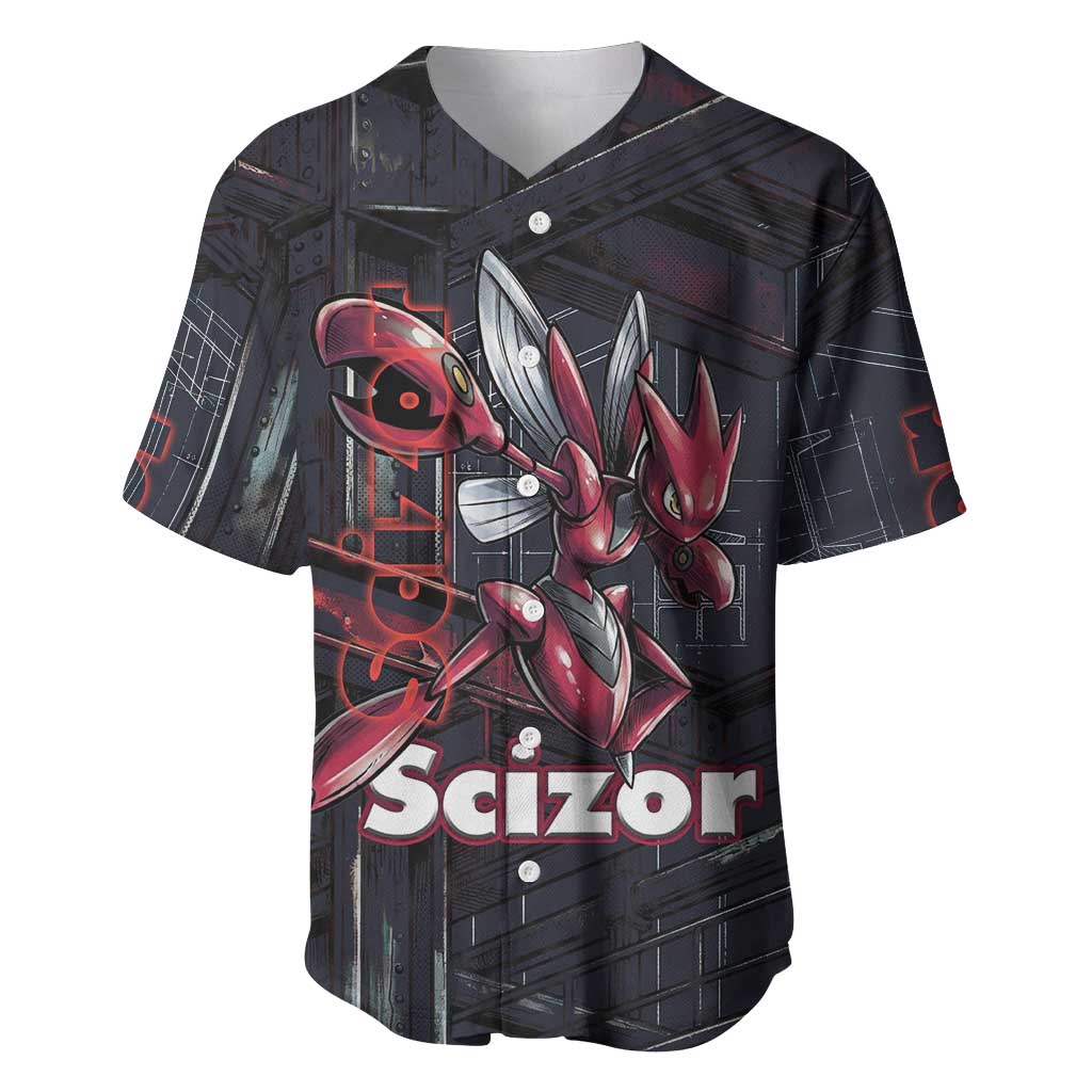 Scizor Battle Armor Baseball Jersey Scizor’s Domain - Claws of Precision