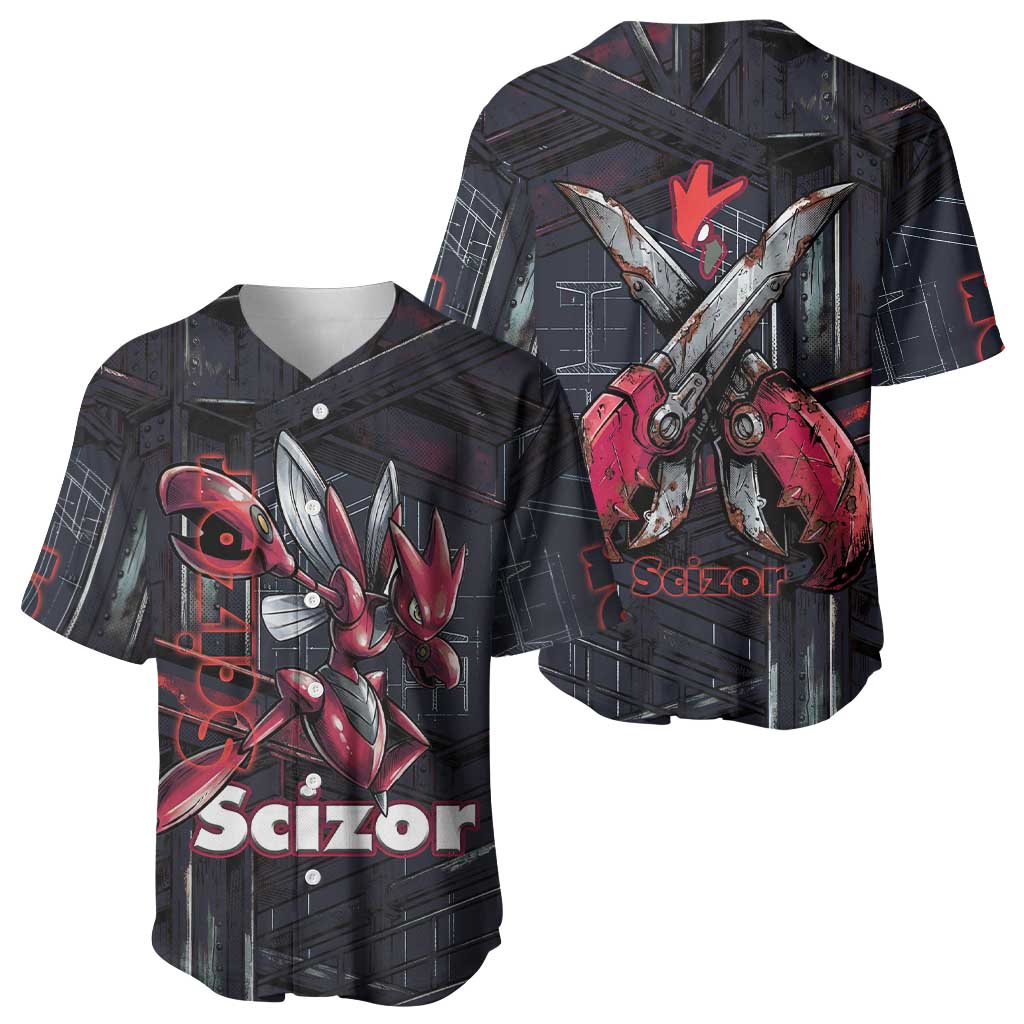 Scizor Battle Armor Baseball Jersey Scizor’s Domain - Claws of Precision