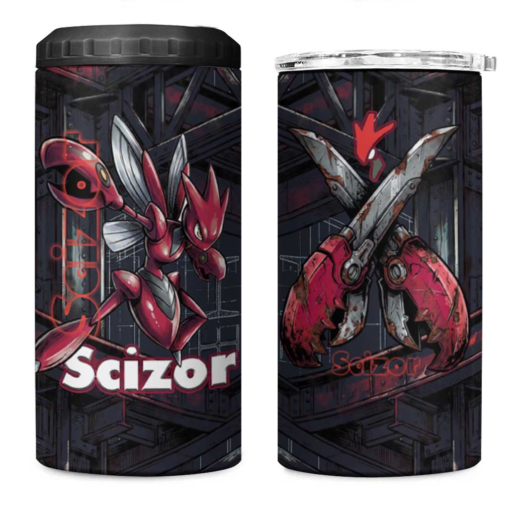 Scizor Battle Armor 4 in 1 Can Cooler Tumbler Scizor’s Domain - Claws of Precision
