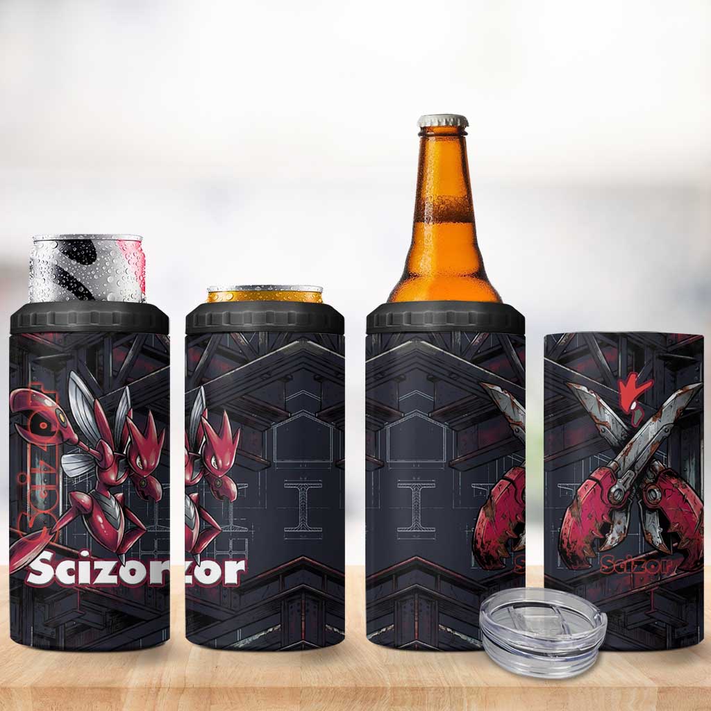 Scizor Battle Armor 4 in 1 Can Cooler Tumbler Scizor’s Domain - Claws of Precision