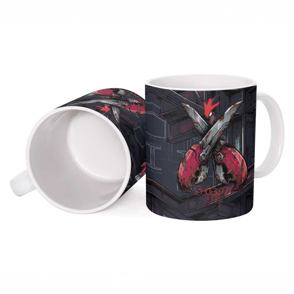 Scizor Battle Armor Ceramic Mug Scizor’s Domain - Claws of Precision