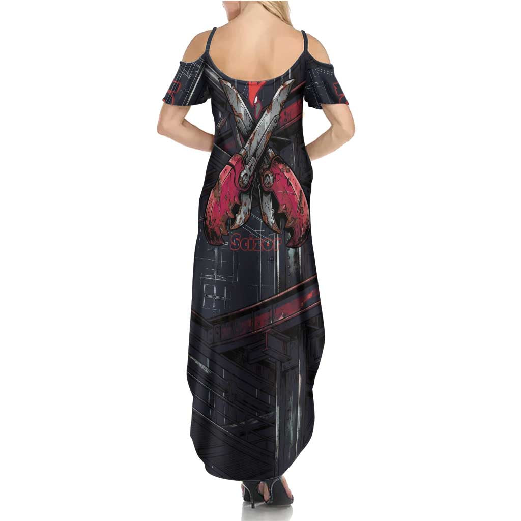 Scizor Battle Armor Family Matching Summer Maxi Dress and Hawaiian Shirt Scizor’s Domain - Claws of Precision
