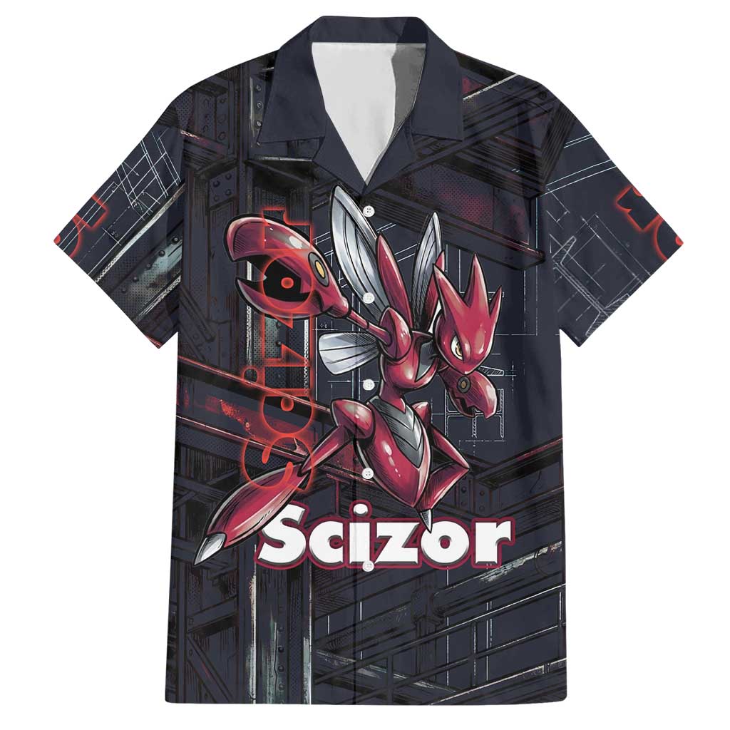 Scizor Battle Armor Hawaiian Shirt Scizor’s Domain - Claws of Precision