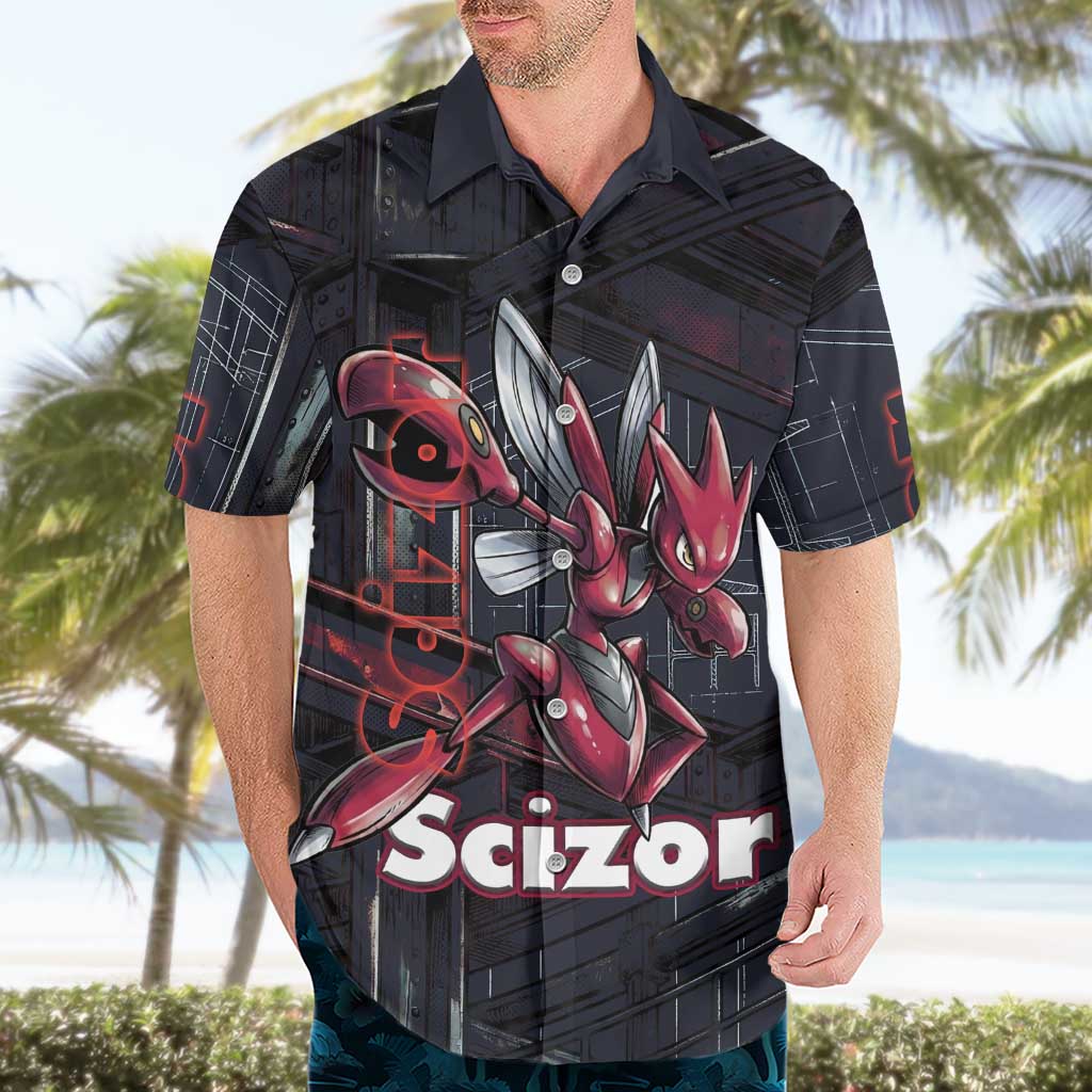 Scizor Battle Armor Hawaiian Shirt Scizor’s Domain - Claws of Precision