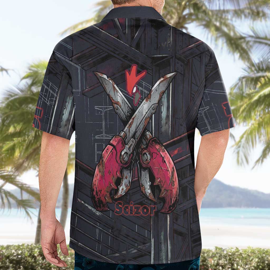 Scizor Battle Armor Hawaiian Shirt Scizor’s Domain - Claws of Precision