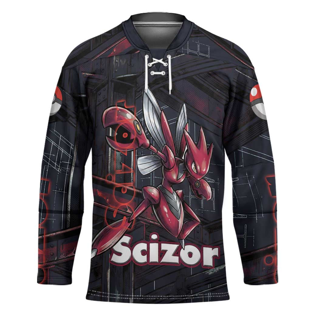 Scizor Battle Armor Hockey Jersey Scizor’s Domain - Claws of Precision