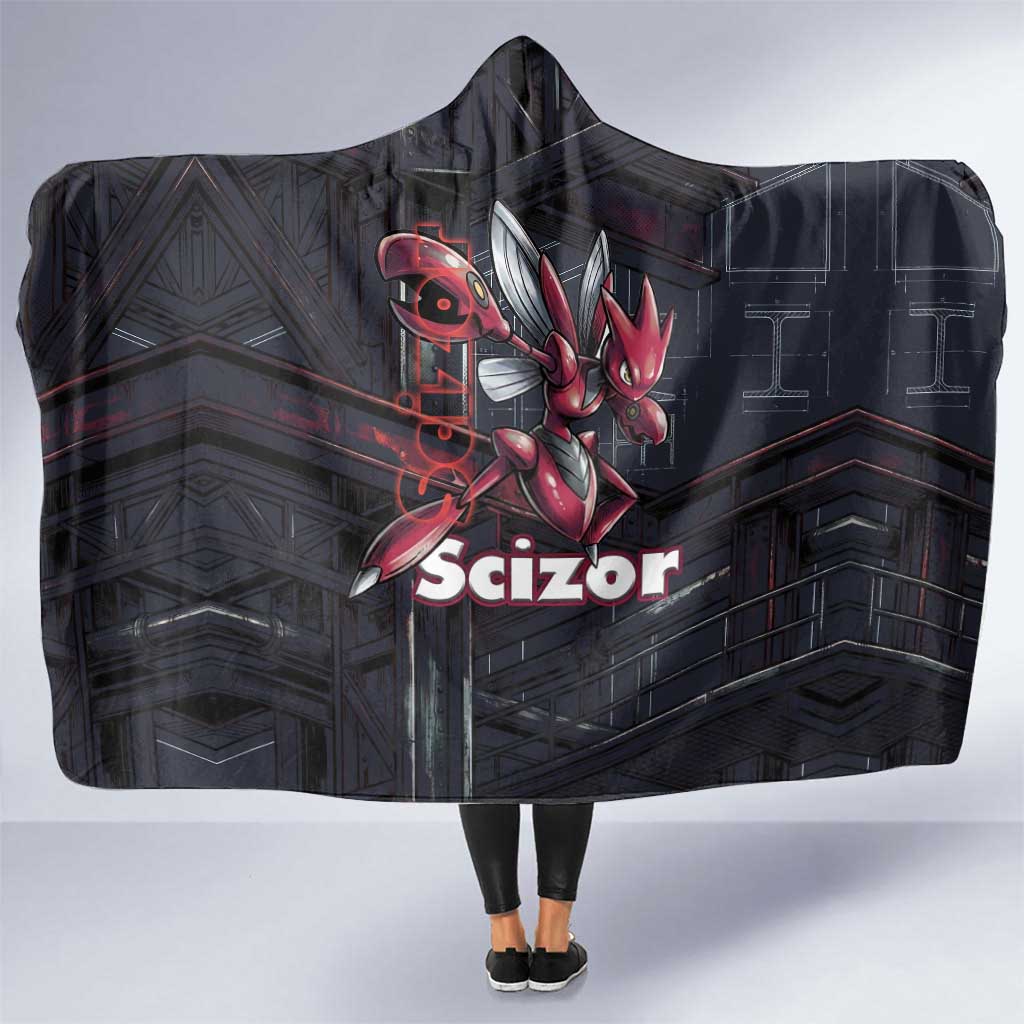 Scizor Battle Armor Hooded Blanket Scizor’s Domain - Claws of Precision