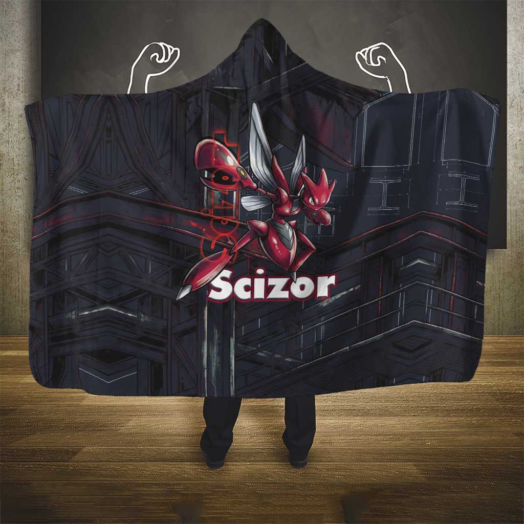 Scizor Battle Armor Hooded Blanket Scizor’s Domain - Claws of Precision