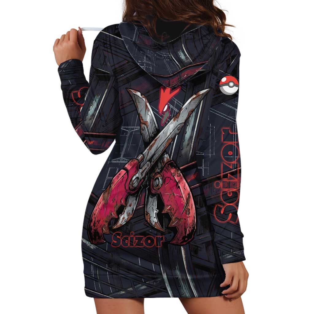 Scizor Battle Armor Hoodie Dress Scizor’s Domain - Claws of Precision