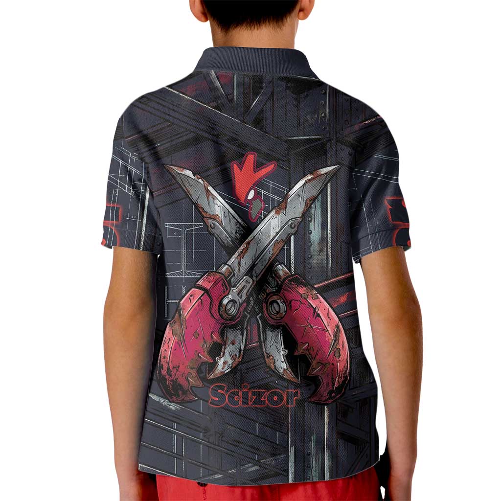 Scizor Battle Armor Kid Polo Shirt Scizor’s Domain - Claws of Precision