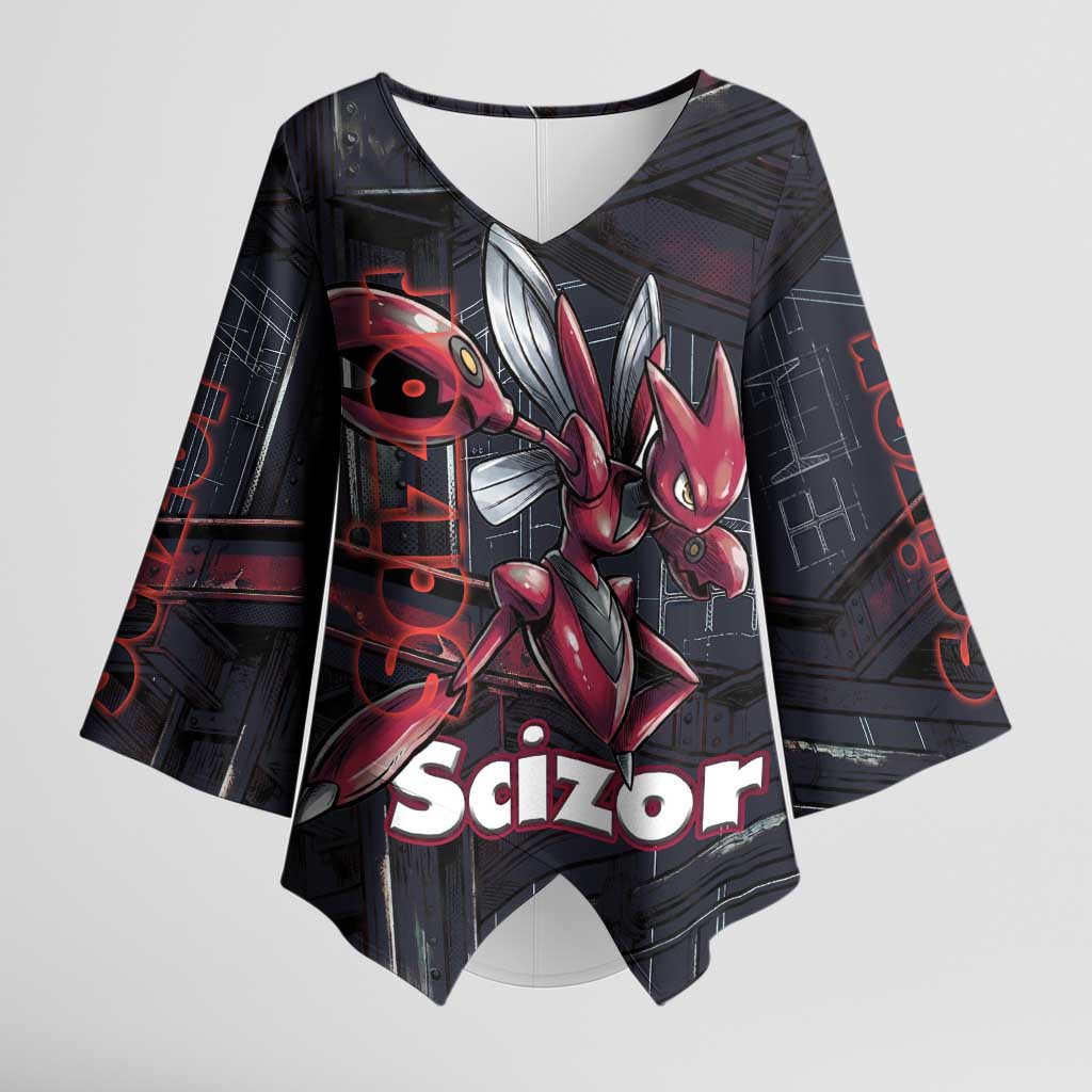Scizor Battle Armor Kimono Sleeve Blouse Scizor’s Domain - Claws of Precision