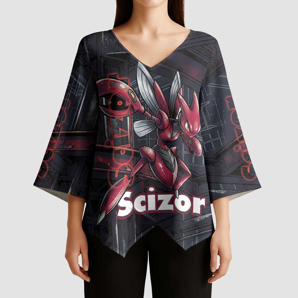 Scizor Battle Armor Kimono Sleeve Blouse Scizor’s Domain - Claws of Precision