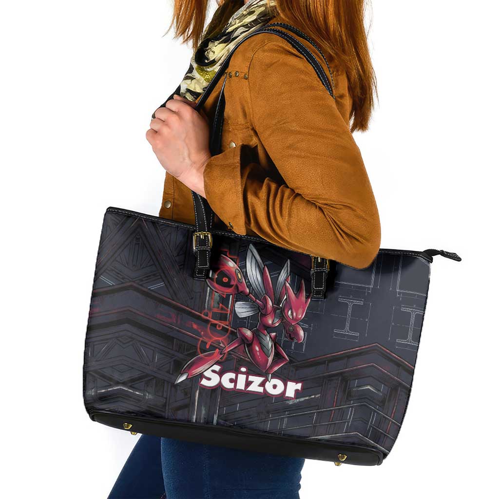 Scizor Battle Armor Leather Tote Bag Scizor’s Domain - Claws of Precision