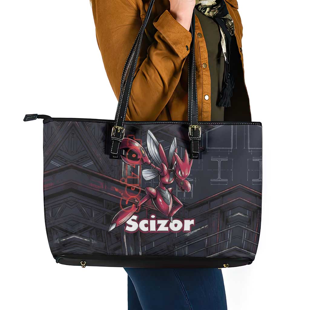 Scizor Battle Armor Leather Tote Bag Scizor’s Domain - Claws of Precision