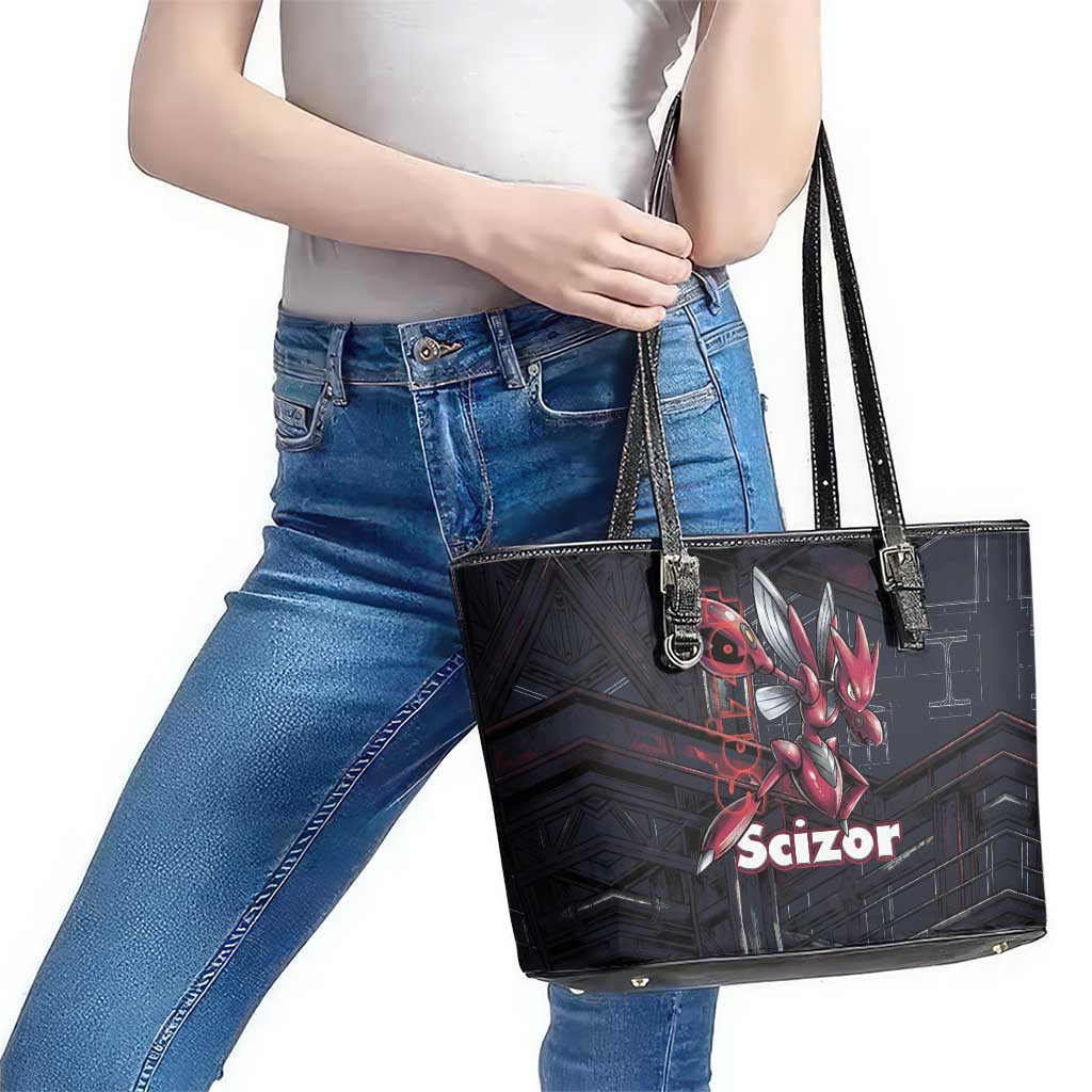Scizor Battle Armor Leather Tote Bag Scizor’s Domain - Claws of Precision